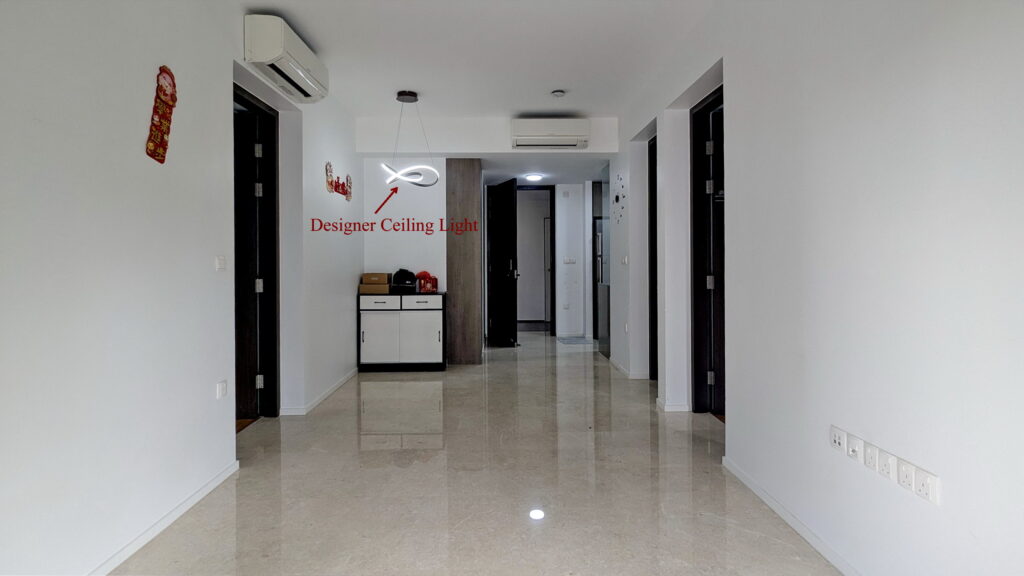 Avenue South Residence 2 Bed for Sale Living and dining area view towards unit entrance